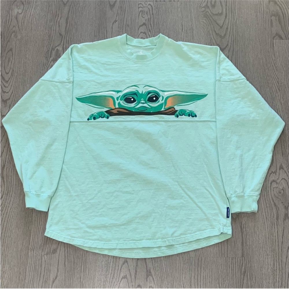 Disney Star Wars Mandalorian Mint Green‎ Spirit Jersey Baby Yoda Grogu XSmall
